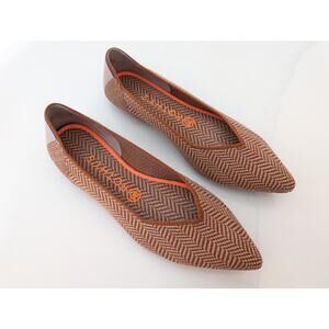 Limited Edition Rothy's The Point - Camel Herringbone Knit Wool (8.5) Retired